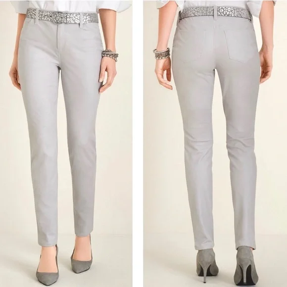 Chico's Light Gray Skinny Pants - Picture 1 of 10